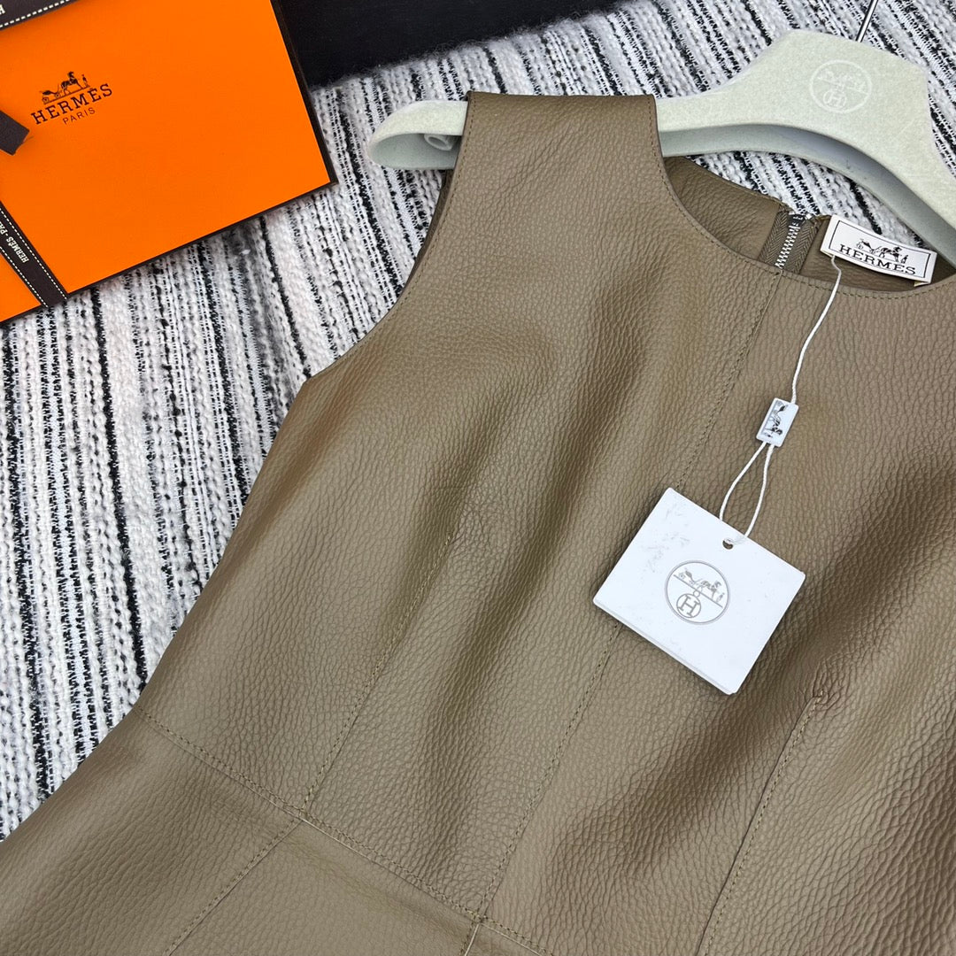 HERMES HERMES 25S ROUND-NECK VEST DRESS 255
