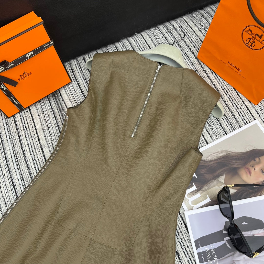 HERMES HERMES 25S ROUND-NECK VEST DRESS 255
