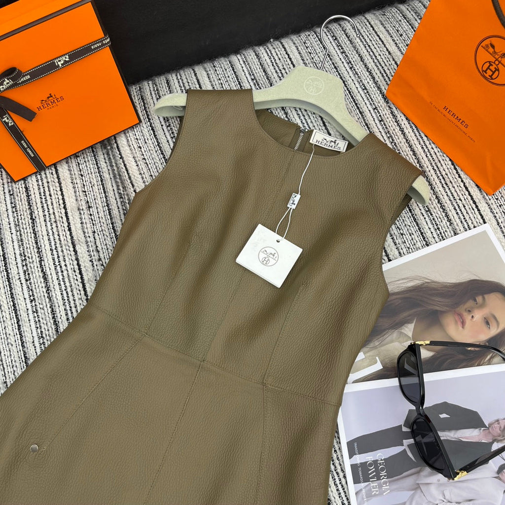 HERMES HERMES 25S ROUND-NECK VEST DRESS 255