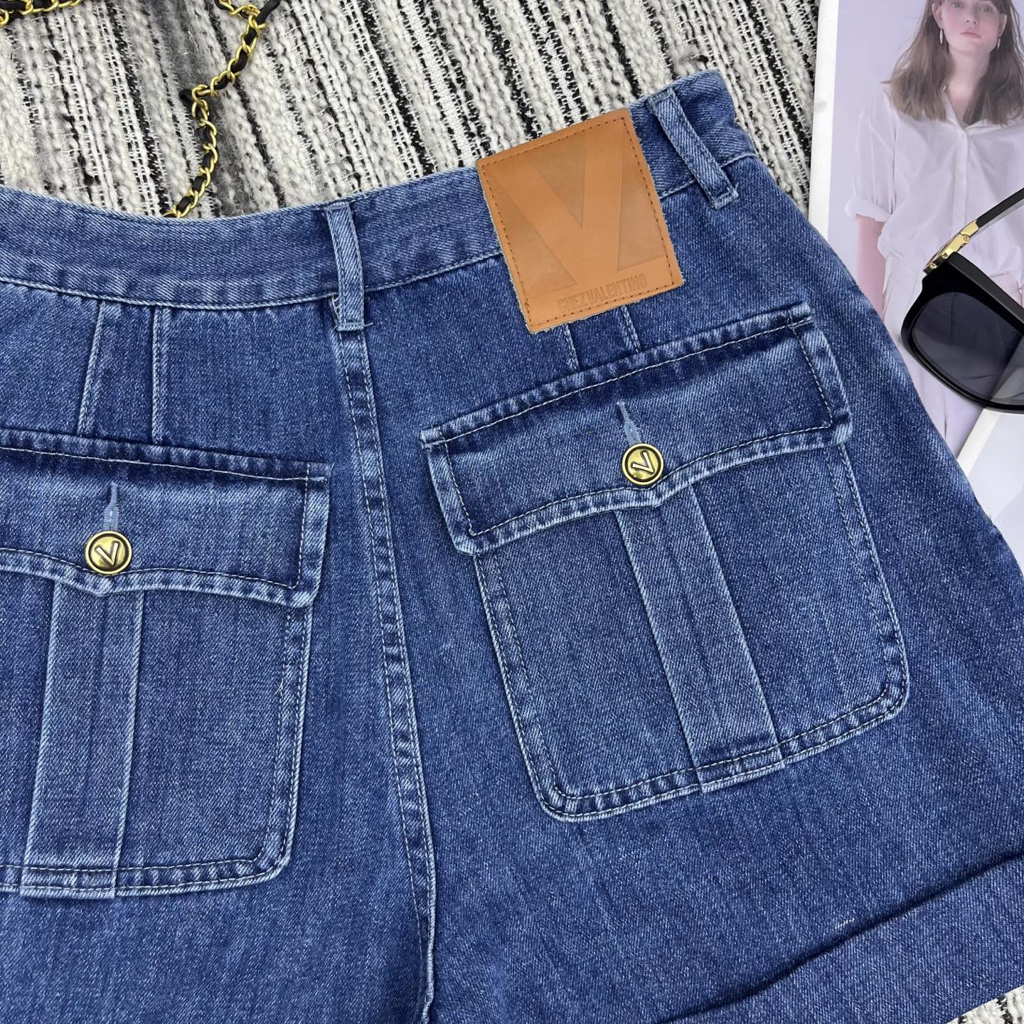 CELINE Celine 25C Denim Short 228442