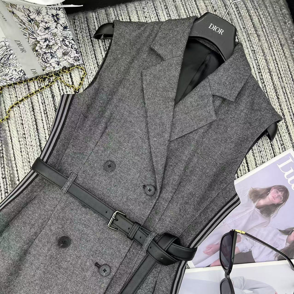 DIOR 25S LONG DOUBLE-BREASTED BLAZER DRESS 800