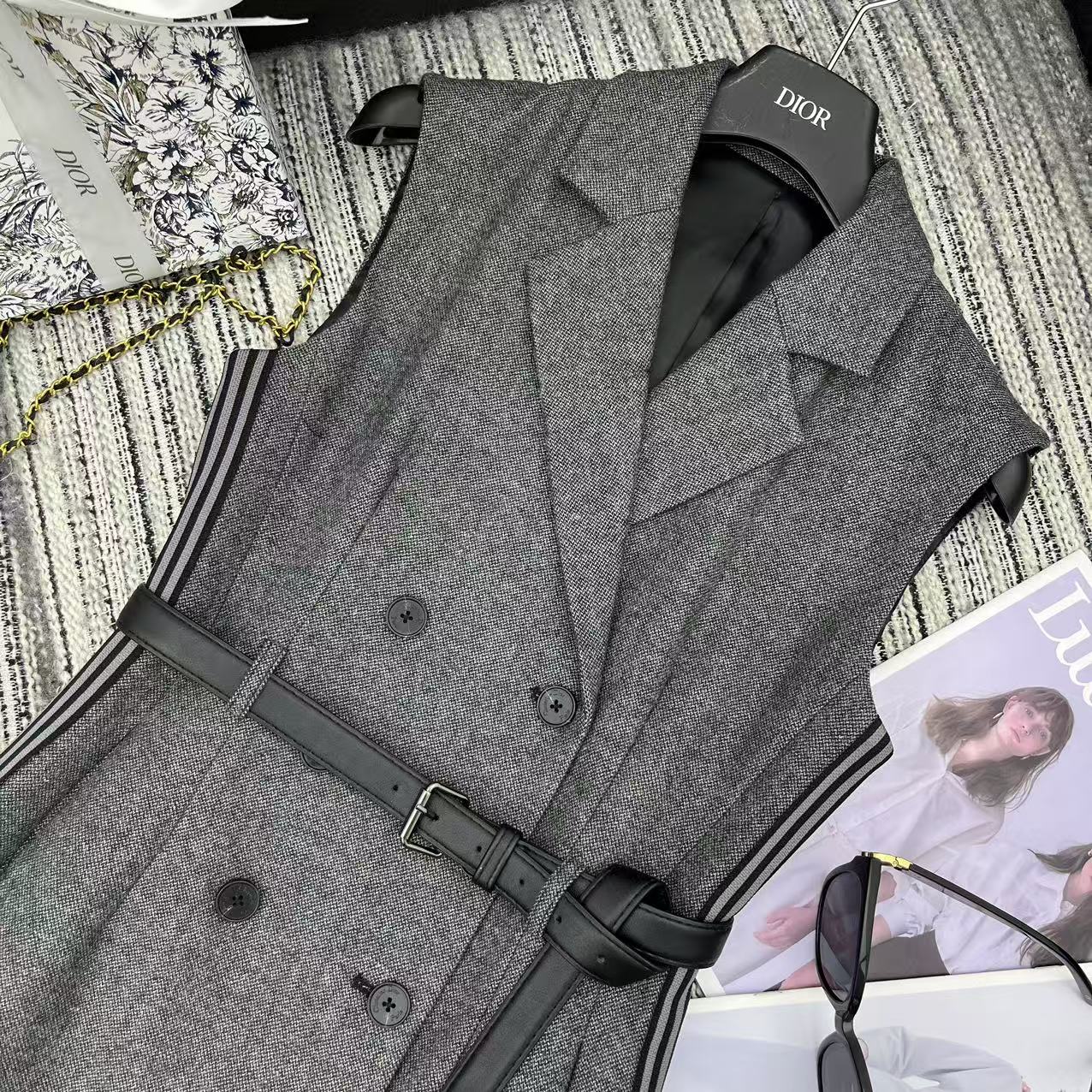 DIOR 25S LONG DOUBLE-BREASTED BLAZER DRESS 800