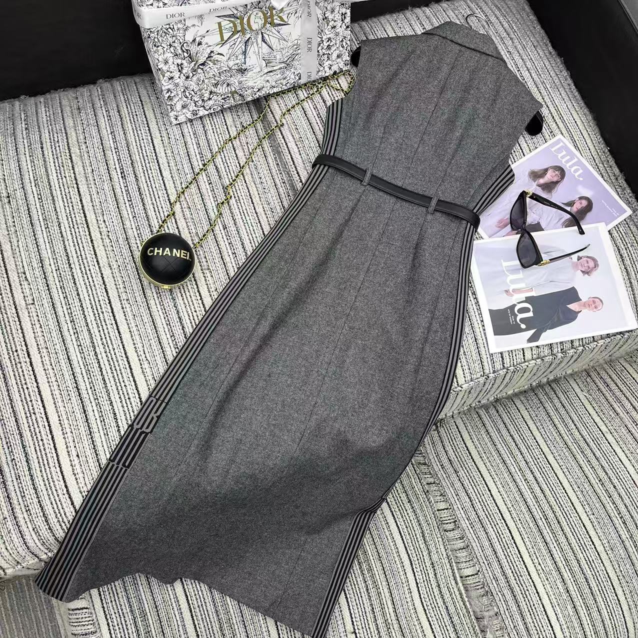 DIOR 25S LONG DOUBLE-BREASTED BLAZER DRESS 800