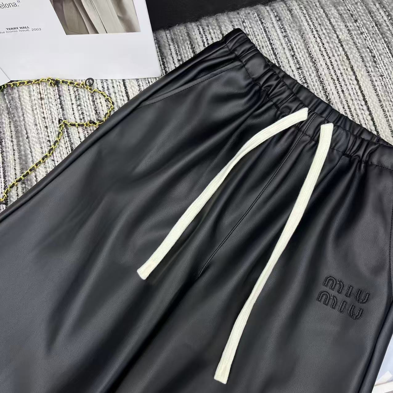 MIUMIU LEATHER PANTS STYLE 500