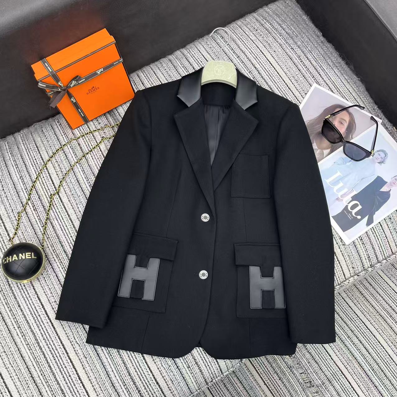 HERMES 25S LAPEL BLAZER 389