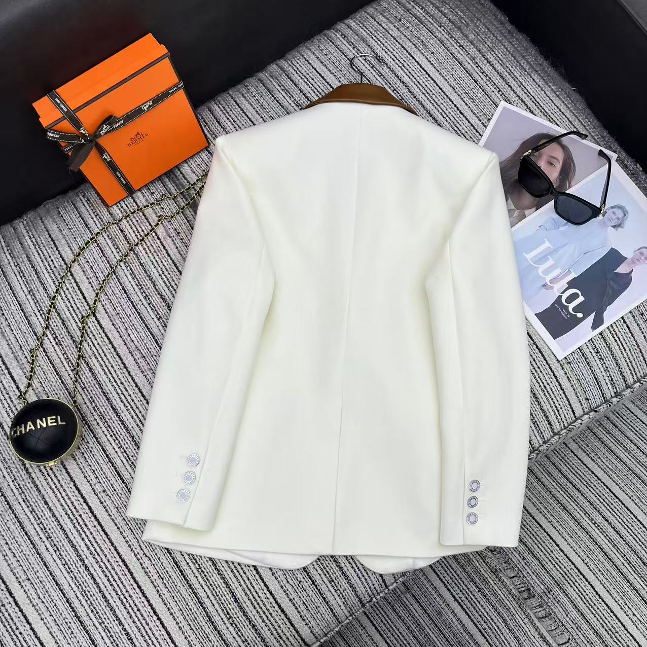 HERMES 25S LAPEL BLAZER 390