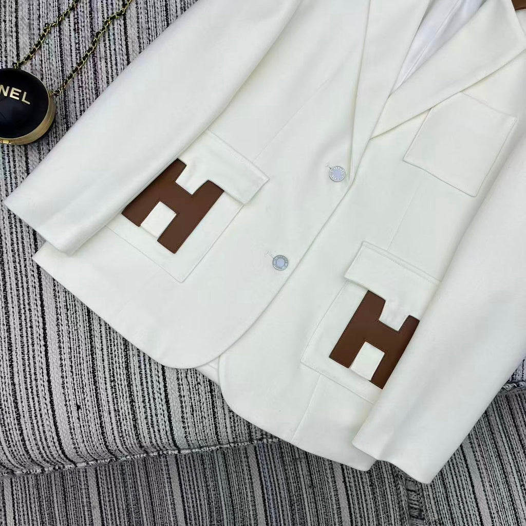 HERMES 25S LAPEL BLAZER 390