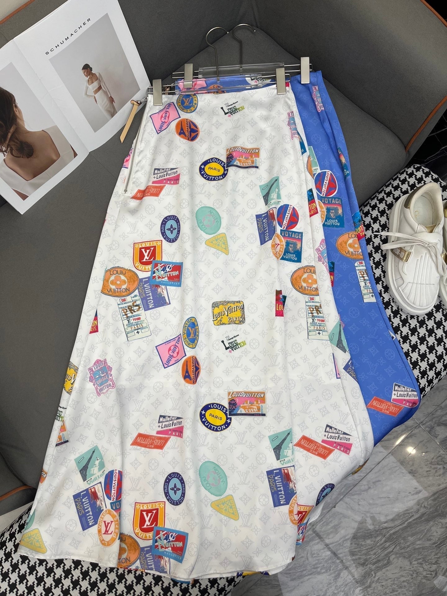 LOUIS VUITTON PRINTED MAXI DRESS MULTICOLOR POLYESTER 266721