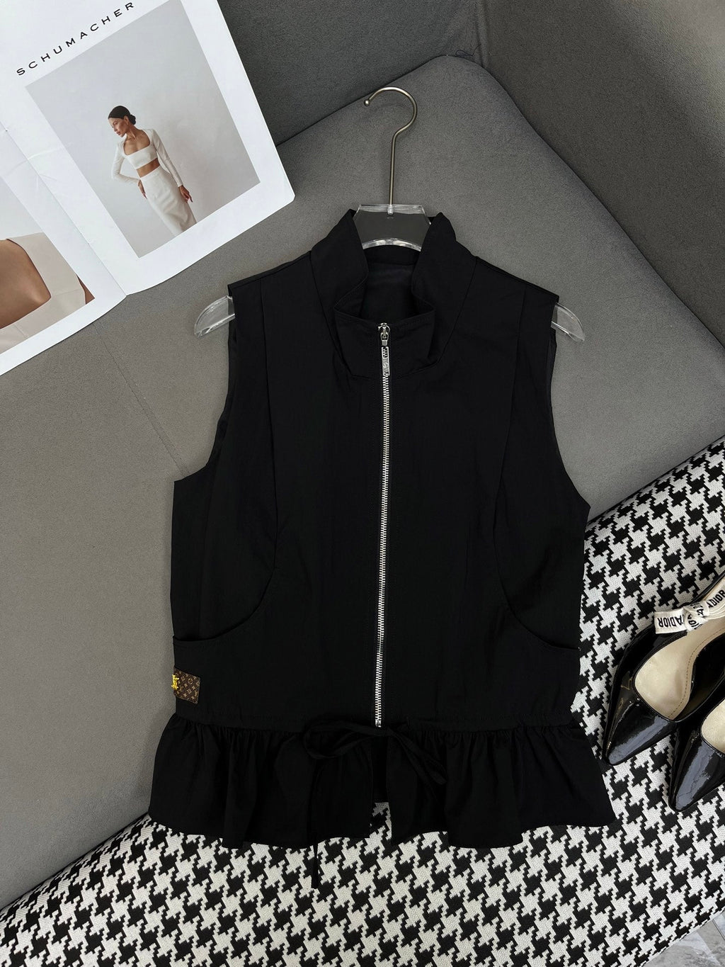LOUIS VUITTON HIGH-NECK SLEEVELESS TOP WITH ZIP CLOSURE