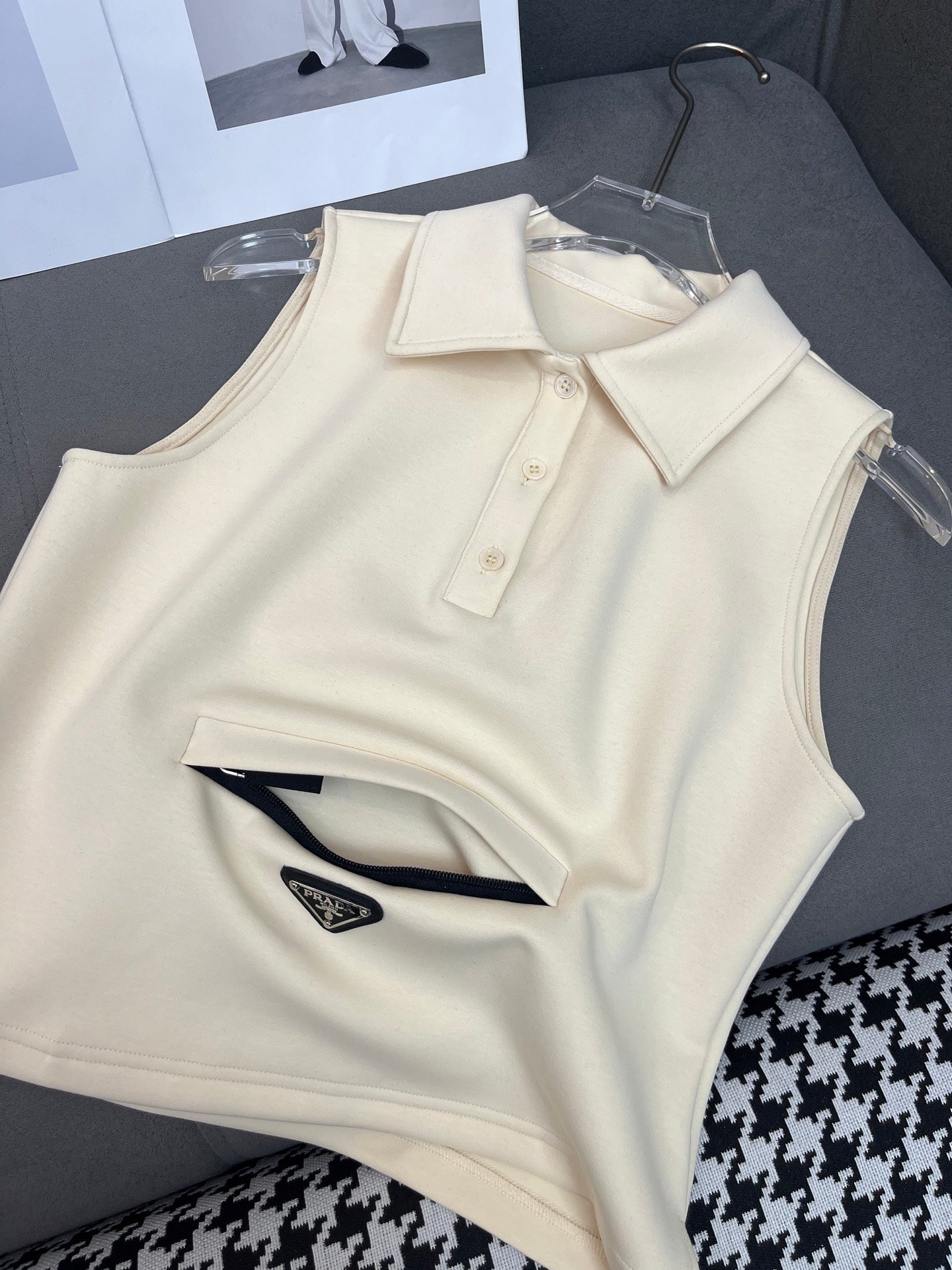 PRADA MATCHING SET WITH SLEEVELESS TOP AND SHORT SKIRT