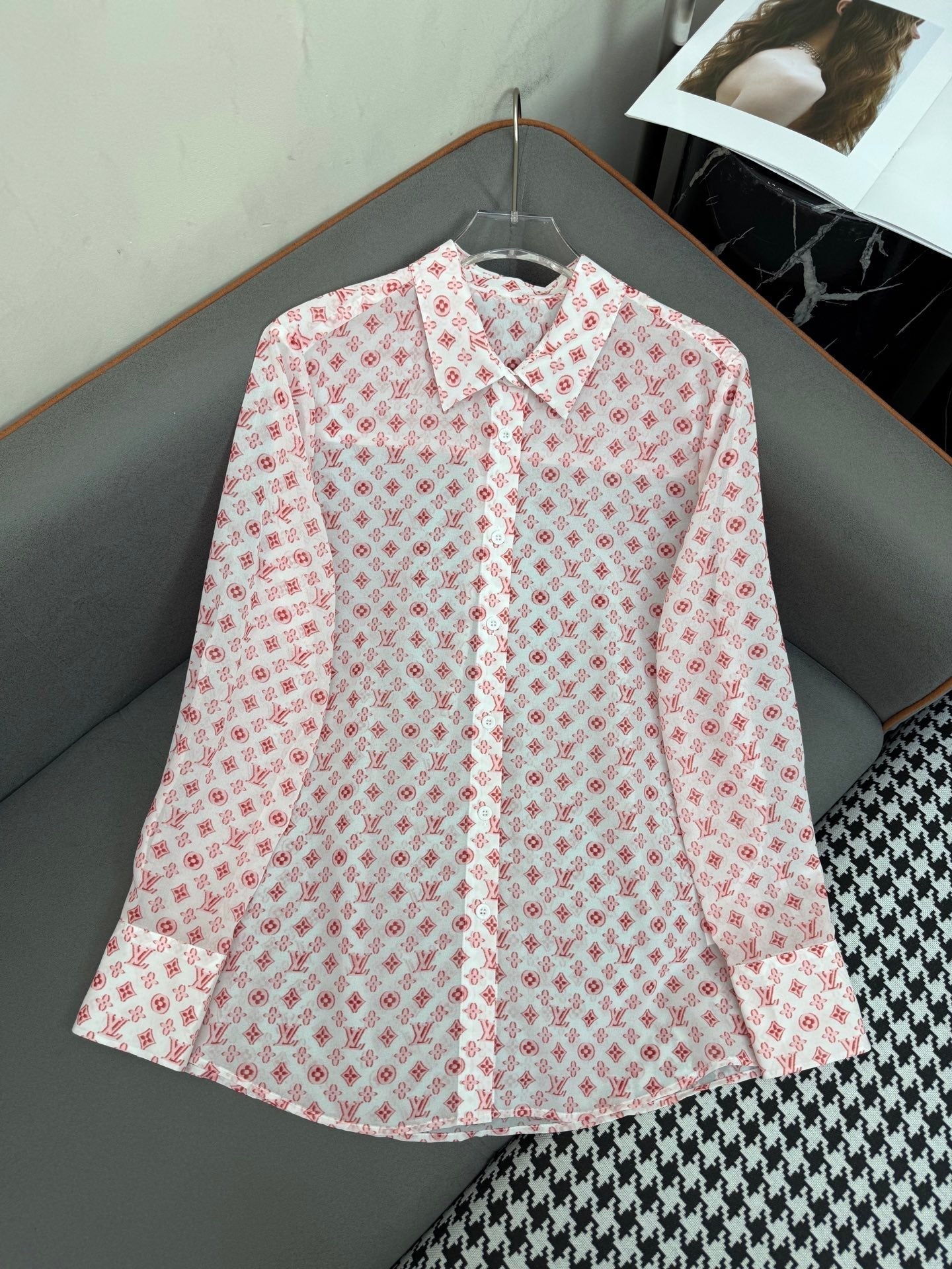 LOUIS VUITTON LONG SLEEVE SHIRT MONOPOLY PRINT FABRIC POLYESTER 266695