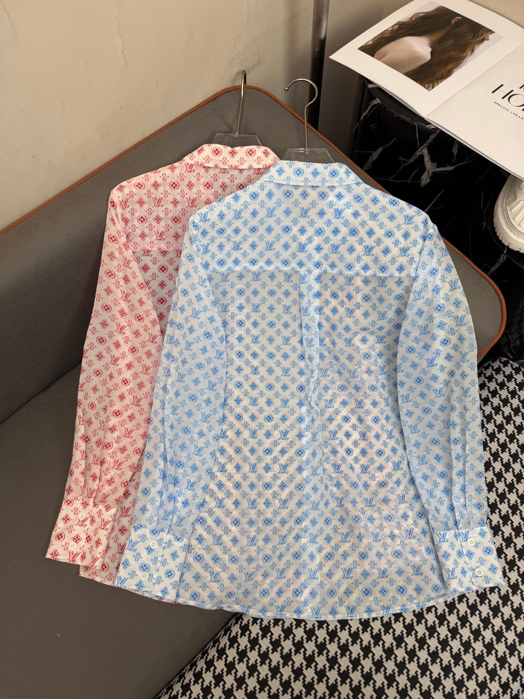 LOUIS VUITTON LONG SLEEVE SHIRT MONOPOLY PRINT FABRIC POLYESTER 266695