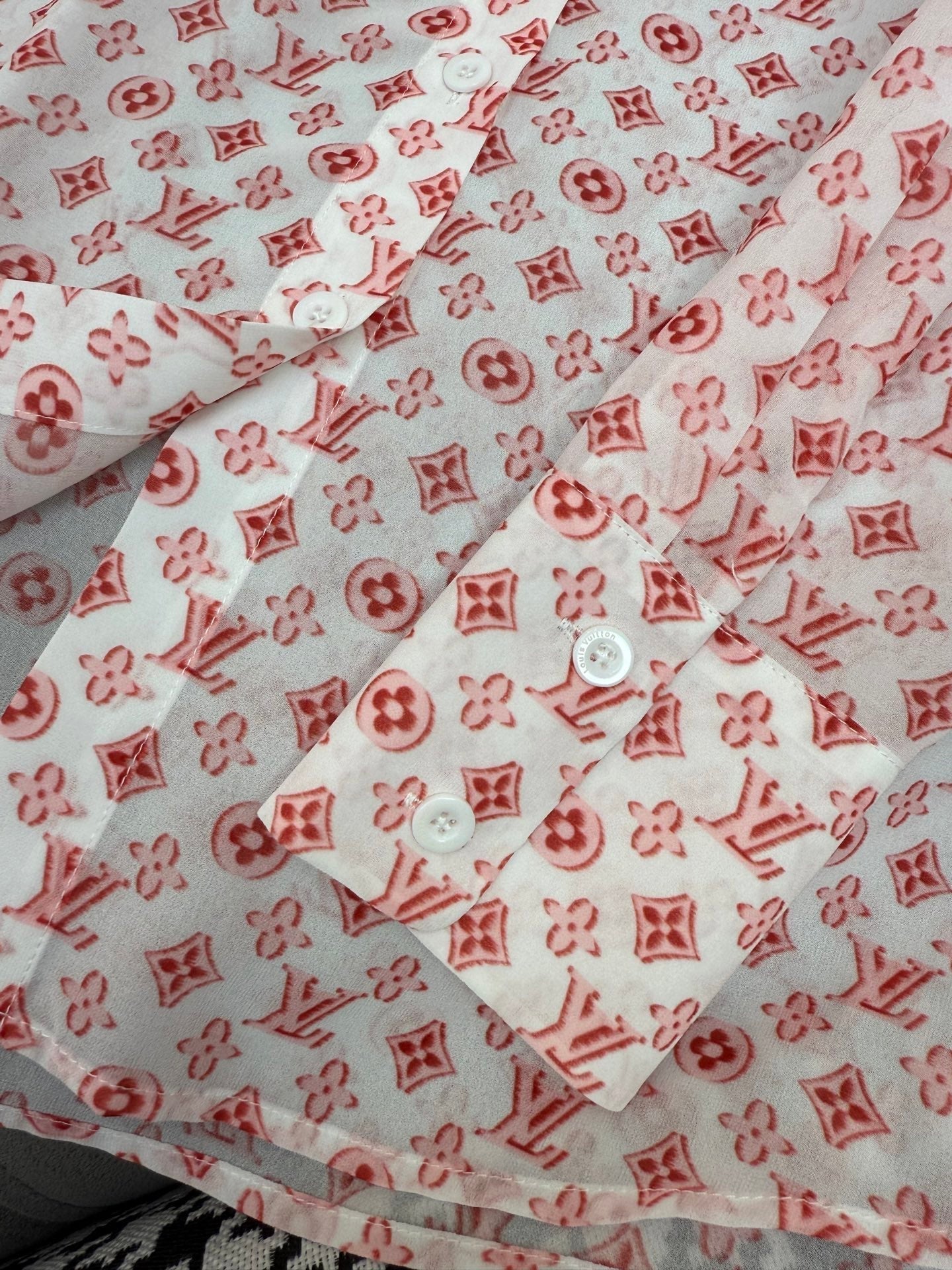 LOUIS VUITTON LONG SLEEVE SHIRT MONOPOLY PRINT FABRIC POLYESTER 266695