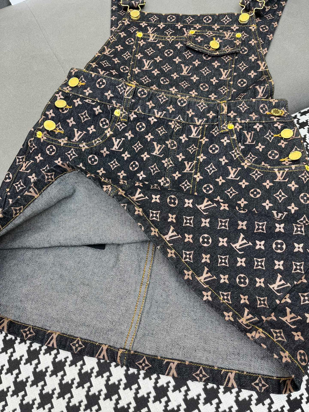 LOUIS VUITTON LV NEW DENIM OVERALL DRESS 269064