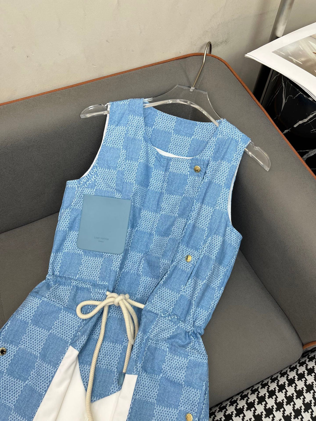 LOUIS VUITTON LV TANK DRESS BLUE 25S IN POLYESTER 266630