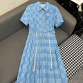 LOUIS VUITTON LV DRESS PLEATED HEM 25IN POLYESTER 266634