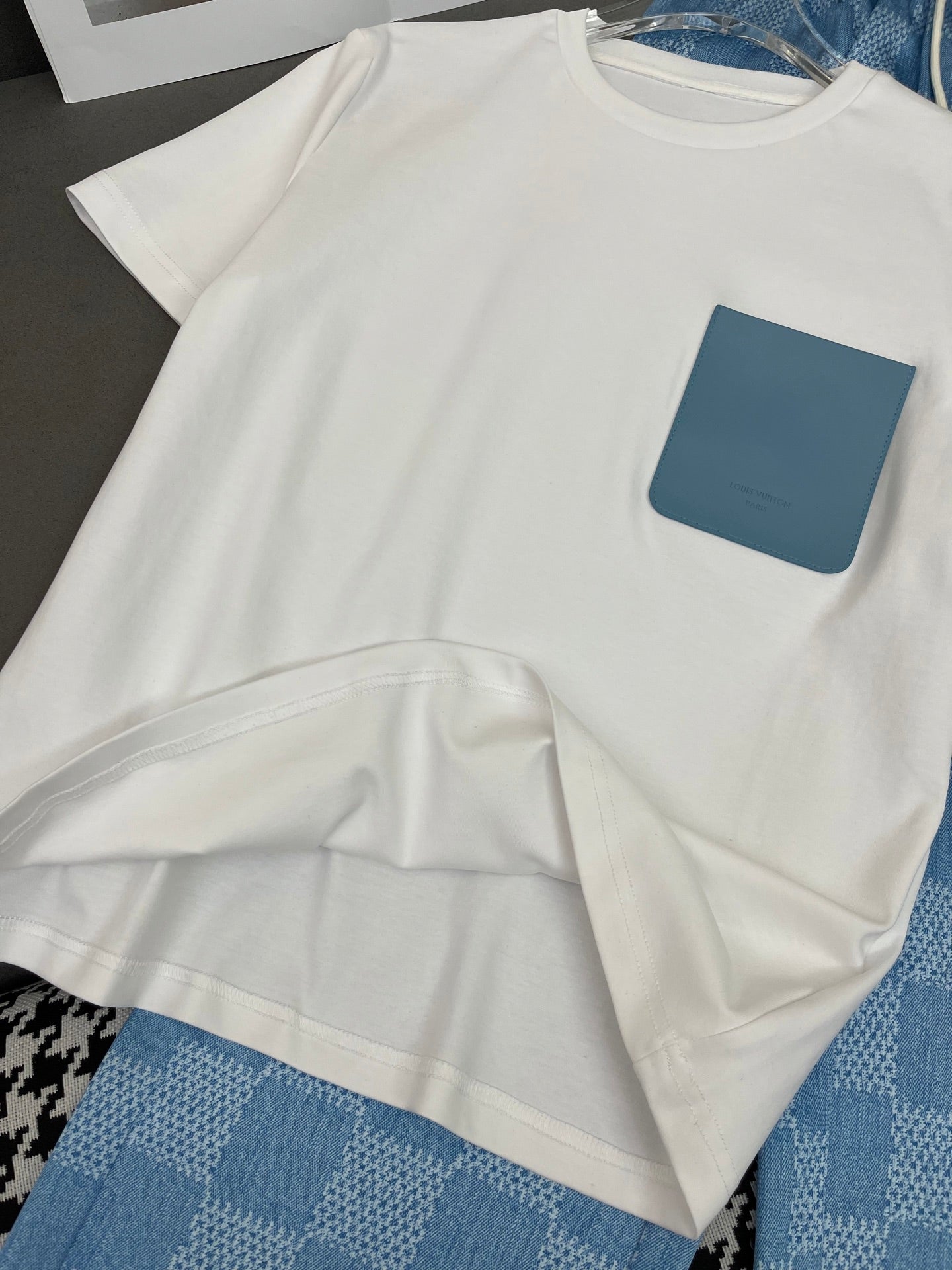 LOUIS VUITTON LV T SHIRT AND WIDE LEG PANTS SET BLUE 25S IN POLYESTER 266642