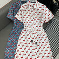 LOUIS VUITTON LV SHIRT DRESS CHERRY 25S IN POLYESTER 266624