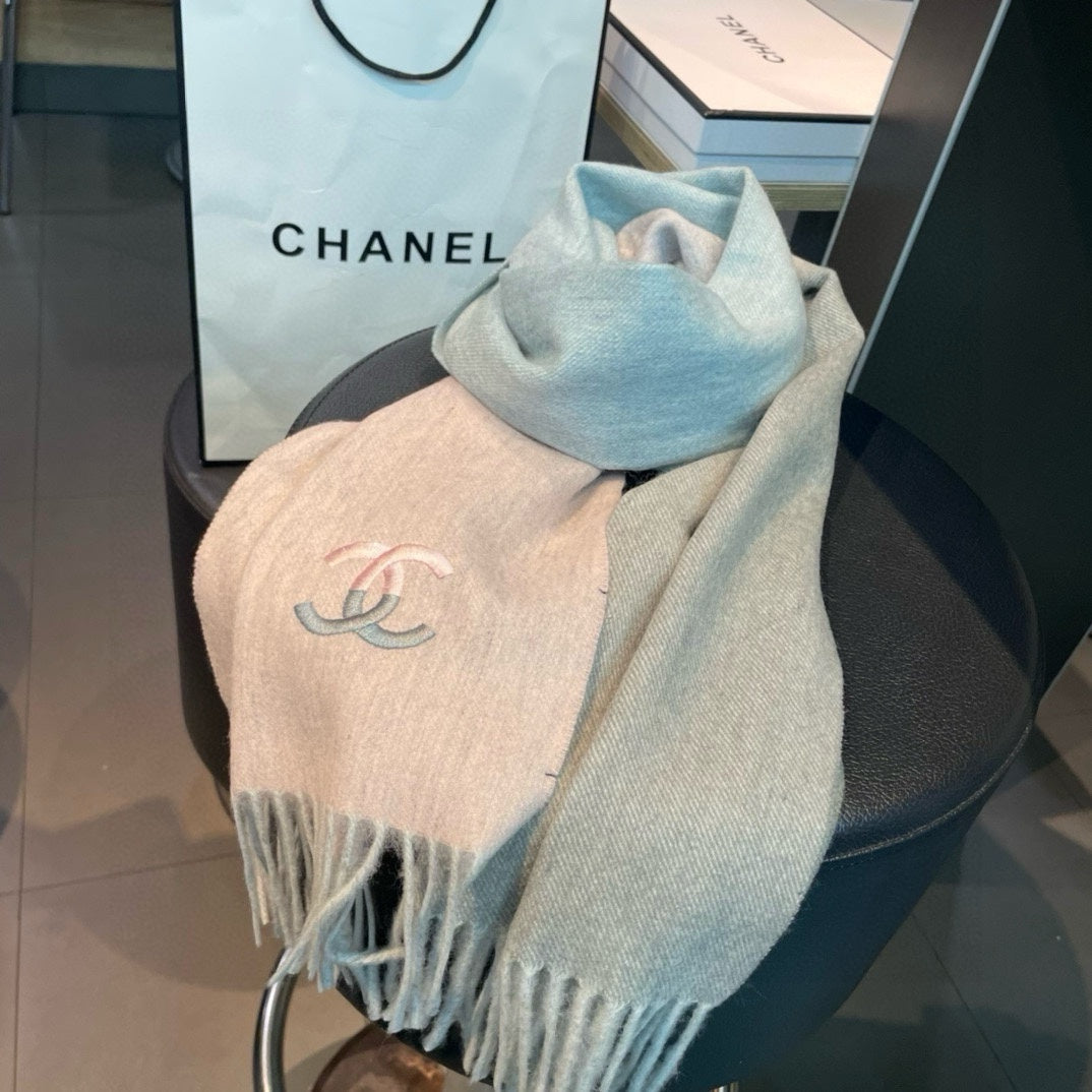 CHANEL SCARF 180 CM IN COLORFUL CASHMERE 387916