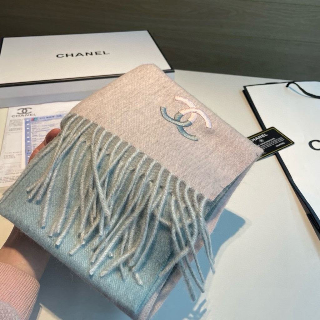 CHANEL SCARF 180 CM IN COLORFUL CASHMERE 387916