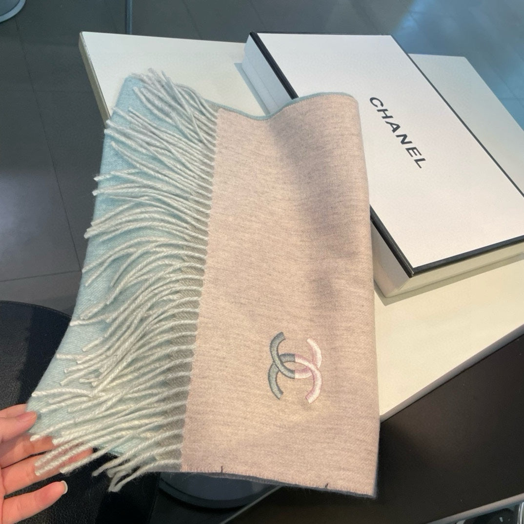 CHANEL SCARF 180 CM IN COLORFUL CASHMERE 387916