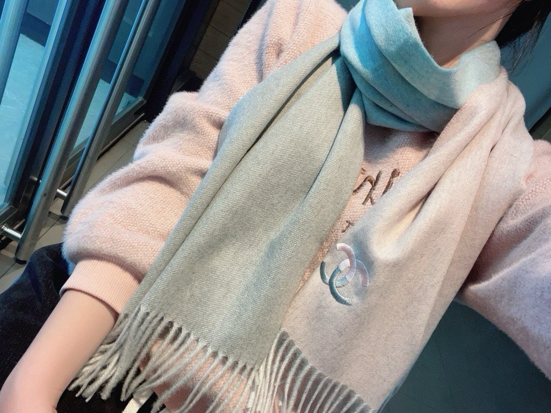 CHANEL SCARF 180 CM IN COLORFUL CASHMERE 387916