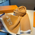 LOUIS VUITTON HEADLINE SCARF 200 CM IN PEANUT BROWN WOOL 393251