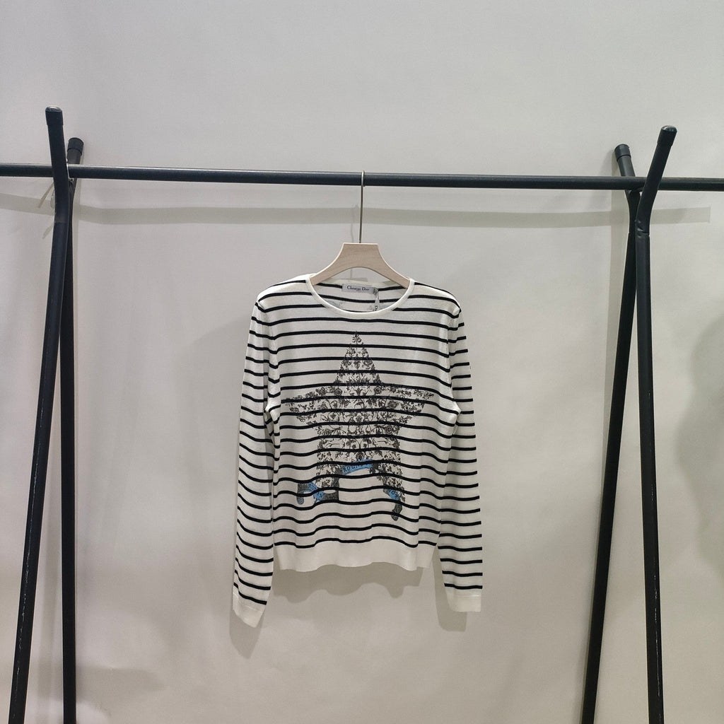 DIOR 25S LONG-SLEEVED KNIT TOP STYLE 334