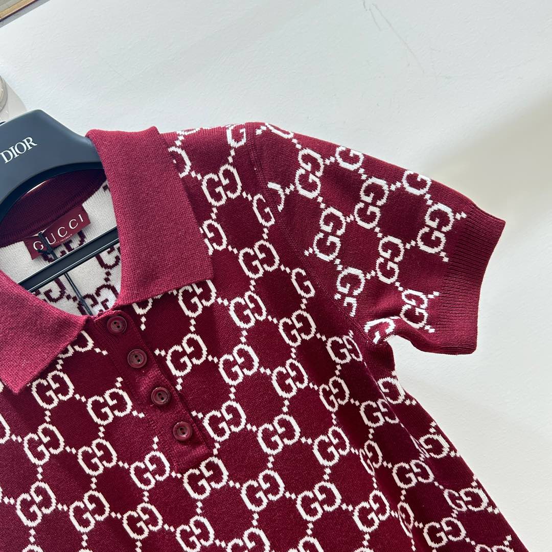 GUCCI SHORT-SLEEVE KNIT DRESS STYLE 43