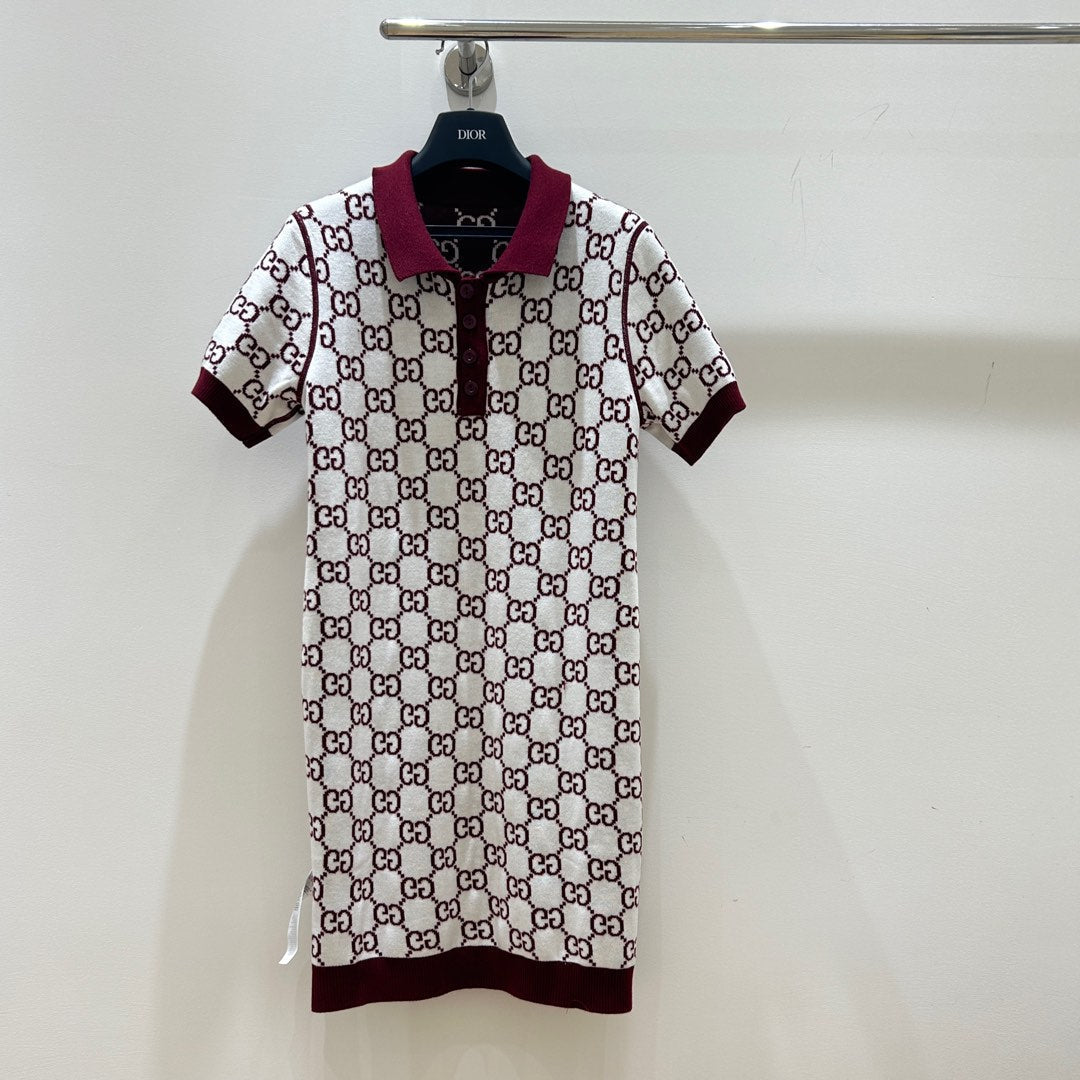 GUCCI SHORT-SLEEVE KNIT DRESS STYLE 43