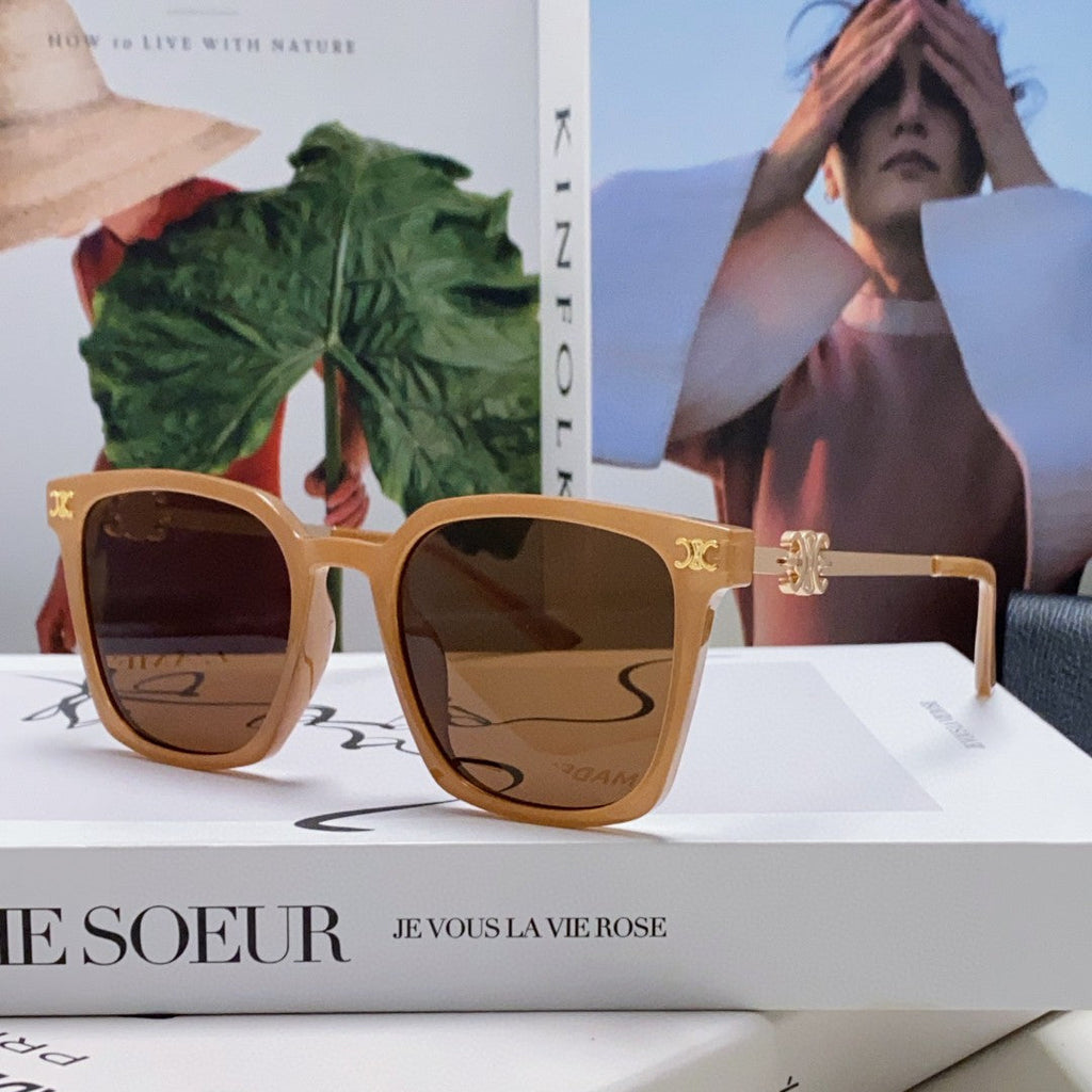 CELINE TRIOMPHE SUNGLASS 497816 IN NUDE METAL