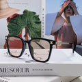 CELINE TRIOMPHE SUNGLASS 497818 IN SILVER METAL LIGHT BROWN LENSES