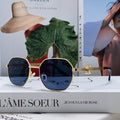 CELINE TRIOMPHE SUNGLASS 497823 IN GOLD METAL BLACK LENSES