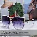 CELINE TRIOMPHE SUNGLASS 497829 IN WHITE ACETATE EMBOSSED LOGO