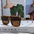 LOUIS VUITTON MASCOT PILOT SQUARE SUNGLASS 581376 IN HAVANA ACETATE GOLD METAL