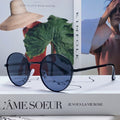 LOUIS VUITTON SIGNATURE ROUND SUNGLASS 581383 IN BLACK METAL