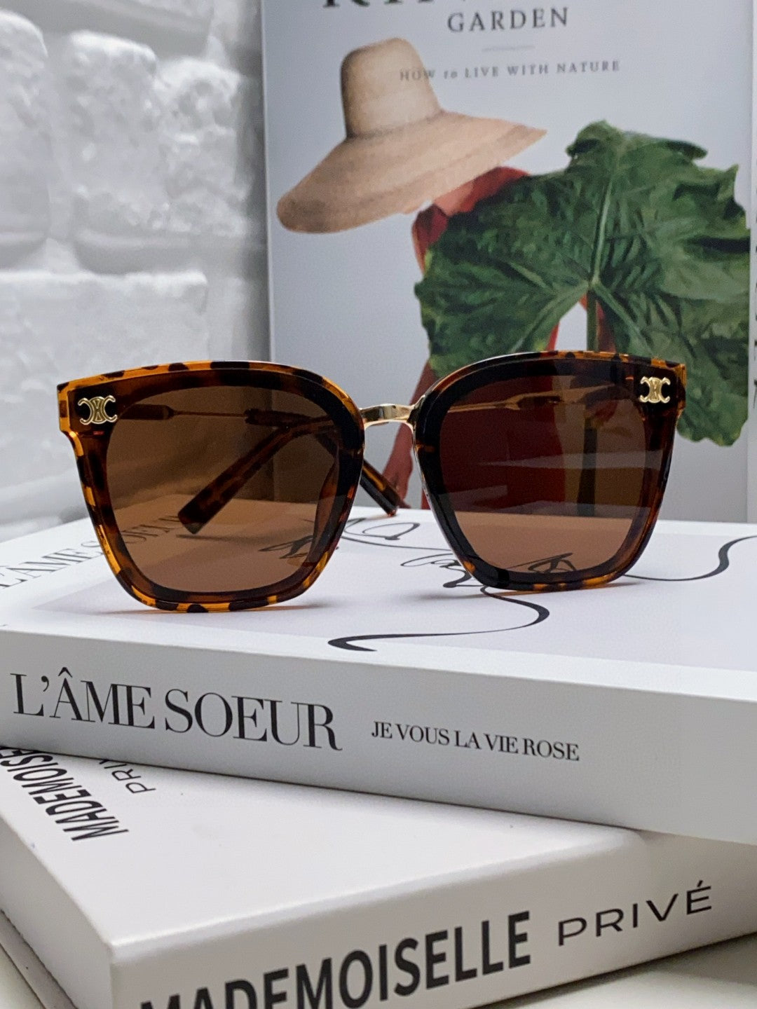 CELINE TRIOMPHE SUNGLASSES 548590 IN HAVANA ACETATE