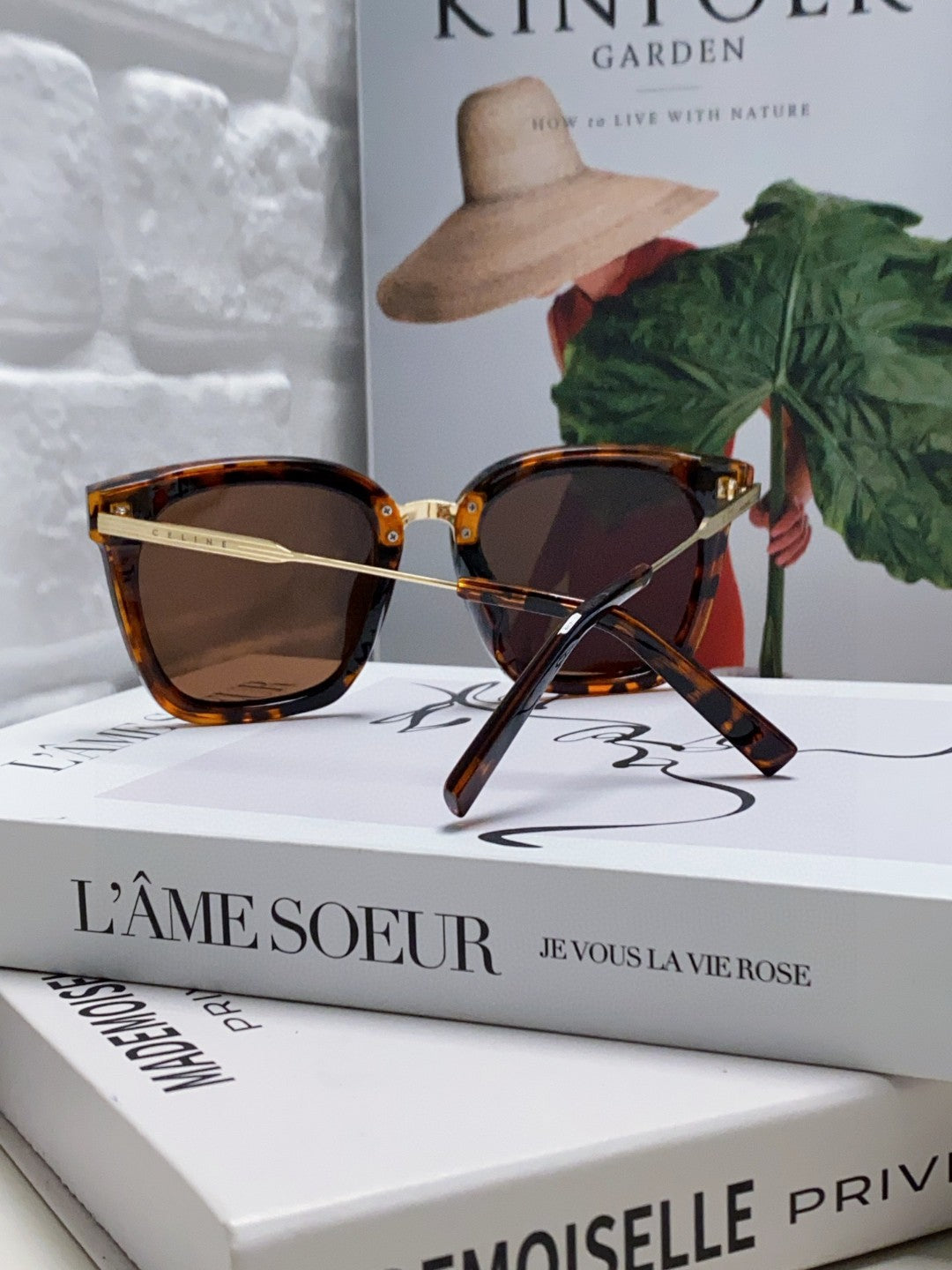 CELINE TRIOMPHE SUNGLASSES 548590 IN HAVANA ACETATE