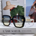 CELINE TRIOMPHE SUNGLASSES 548593 IN BLACK AND WHITE ACETATE