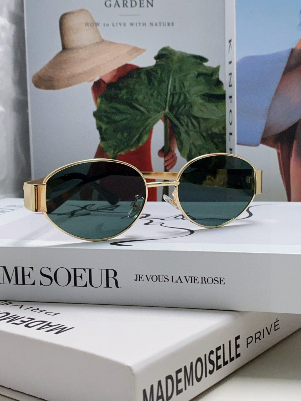 CELINE TRIOMPHE SUNGLASSES 548596 IN METAL BLACK LENSES