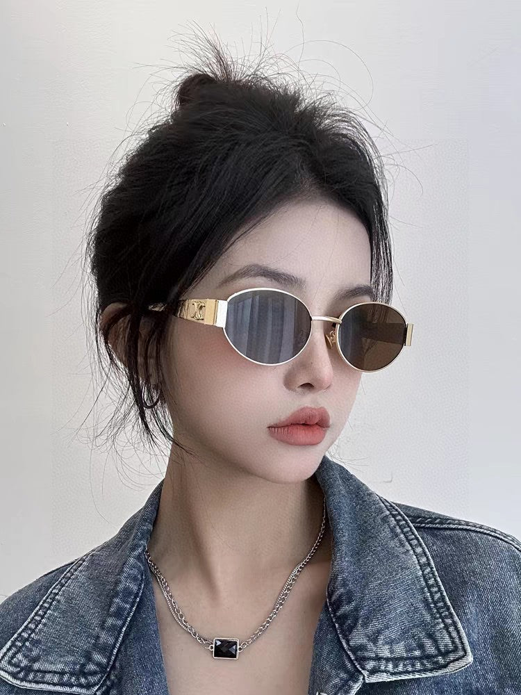 CELINE TRIOMPHE SUNGLASSES 548597 IN METAL