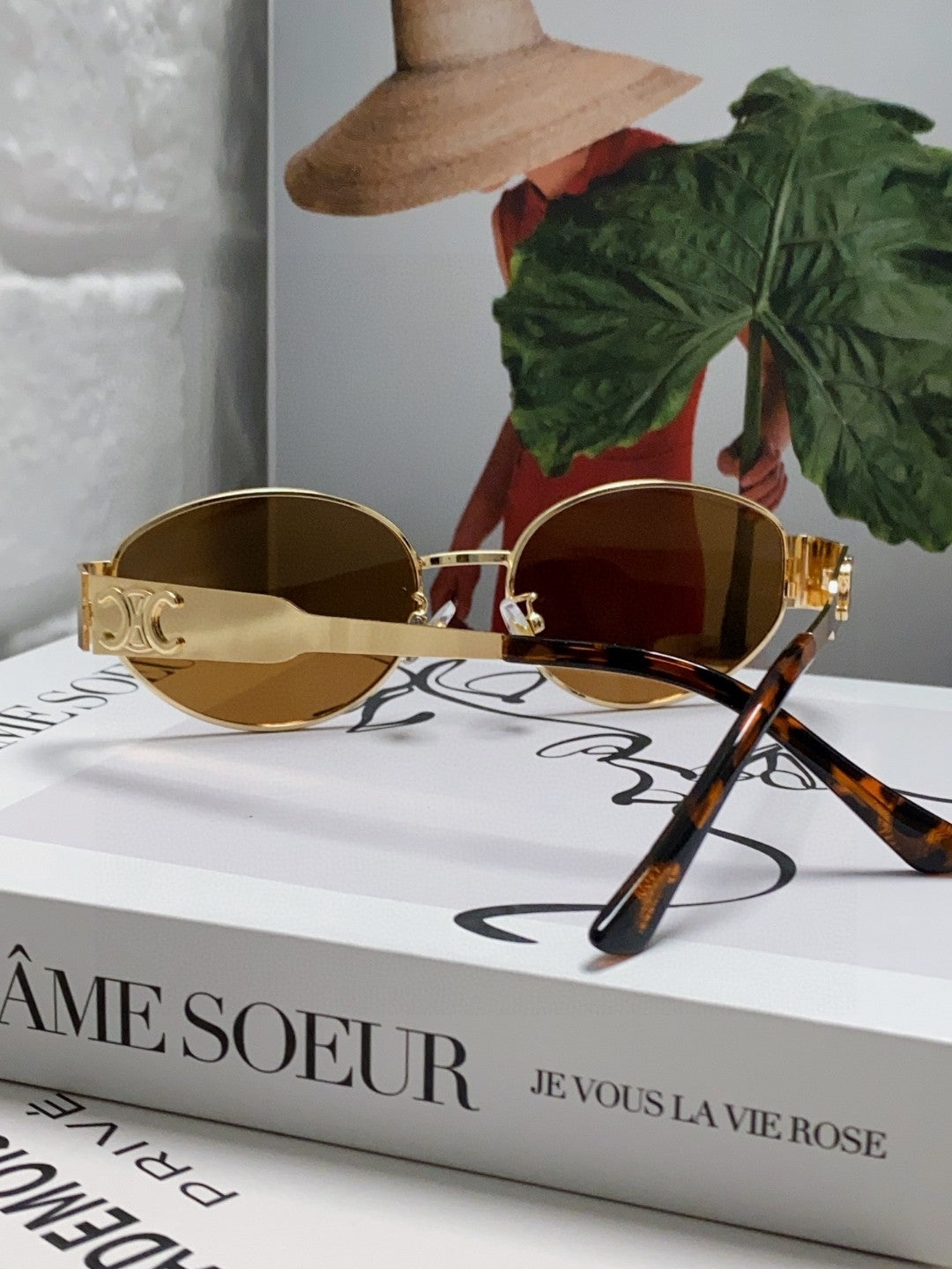 CELINE TRIOMPHE SUNGLASSES 548597 IN METAL