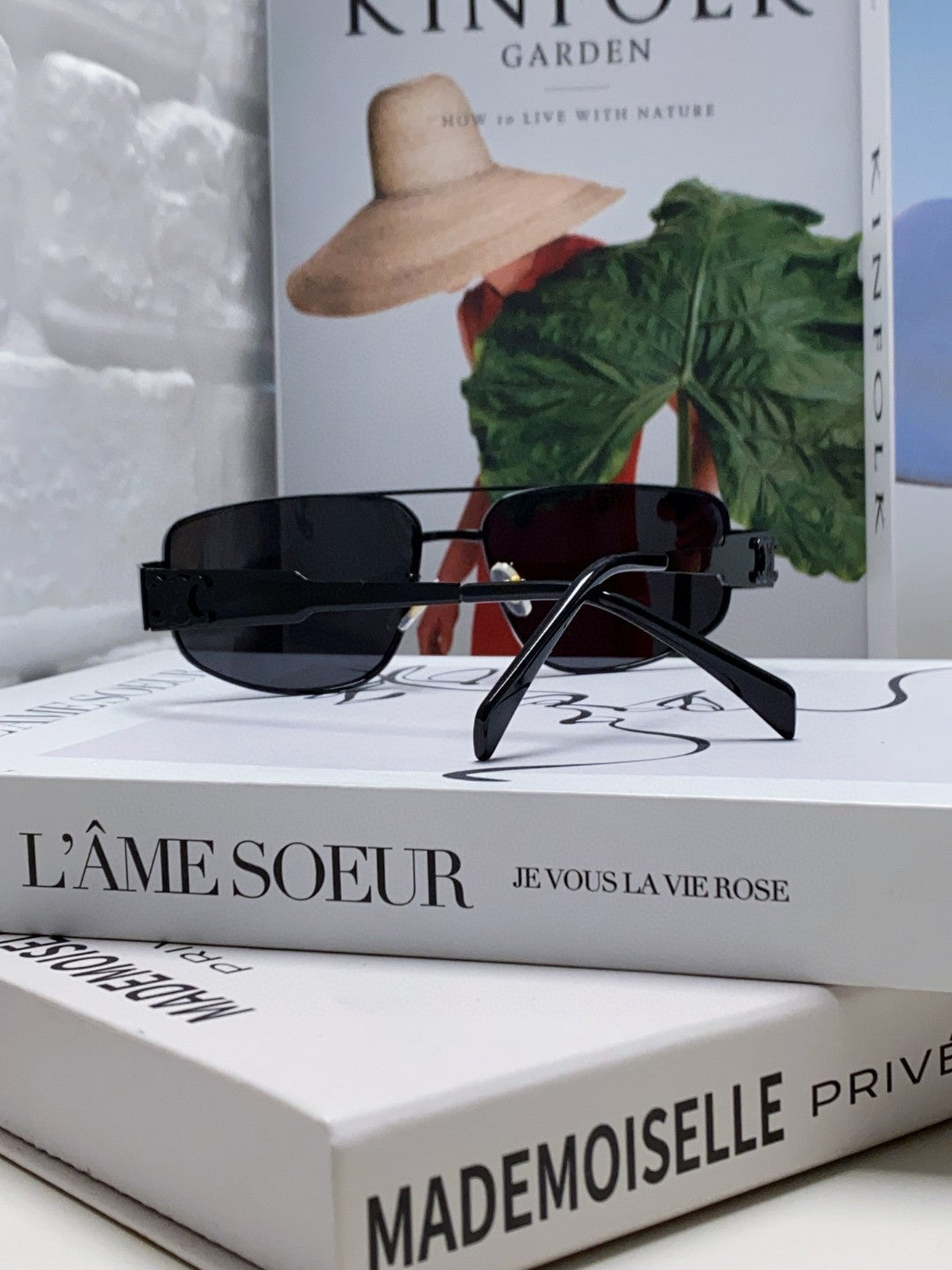 CELINE TRIOMPHE SUNGLASS 512996 IN BLACK METAL