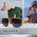 CELINE TRIOMPHE SUNGLASS 513000 IN GOLD METAL BLACK LENSES
