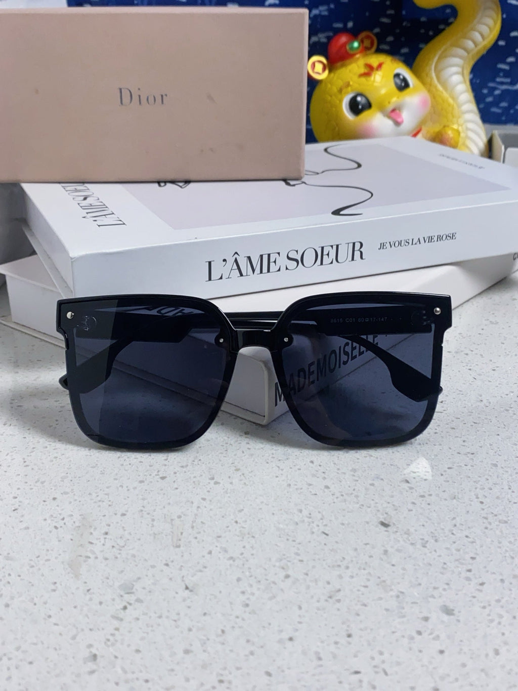 DIOR MONTAIGNE SUNGLASS 560862 IN BLACK ACETATE