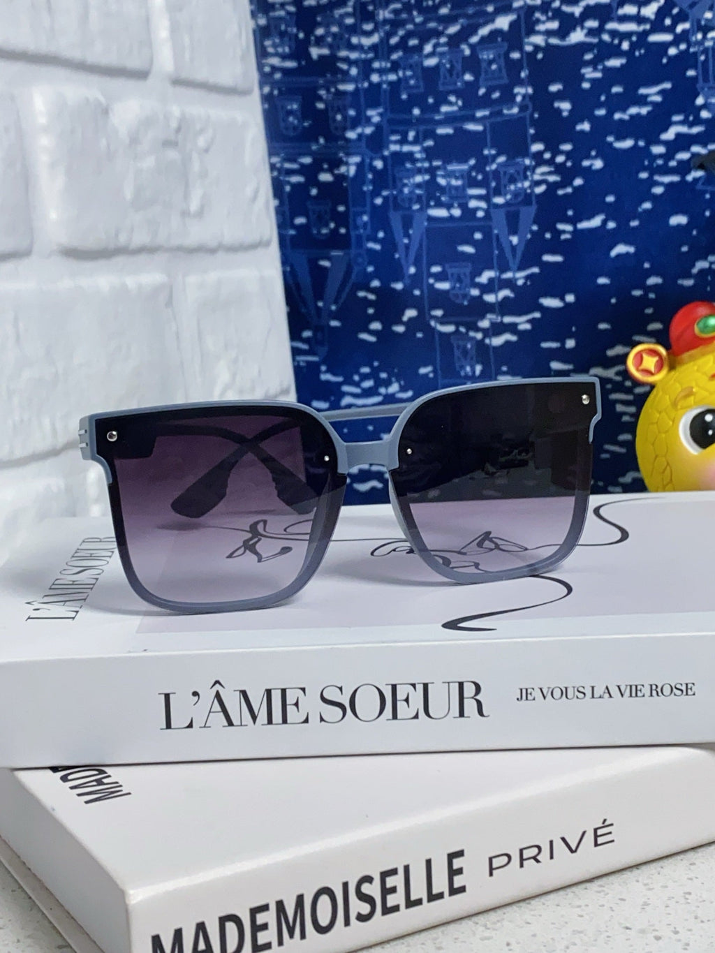 DIOR MONTAIGNE SUNGLASS 560861 IN TAN BLUE ACETATE