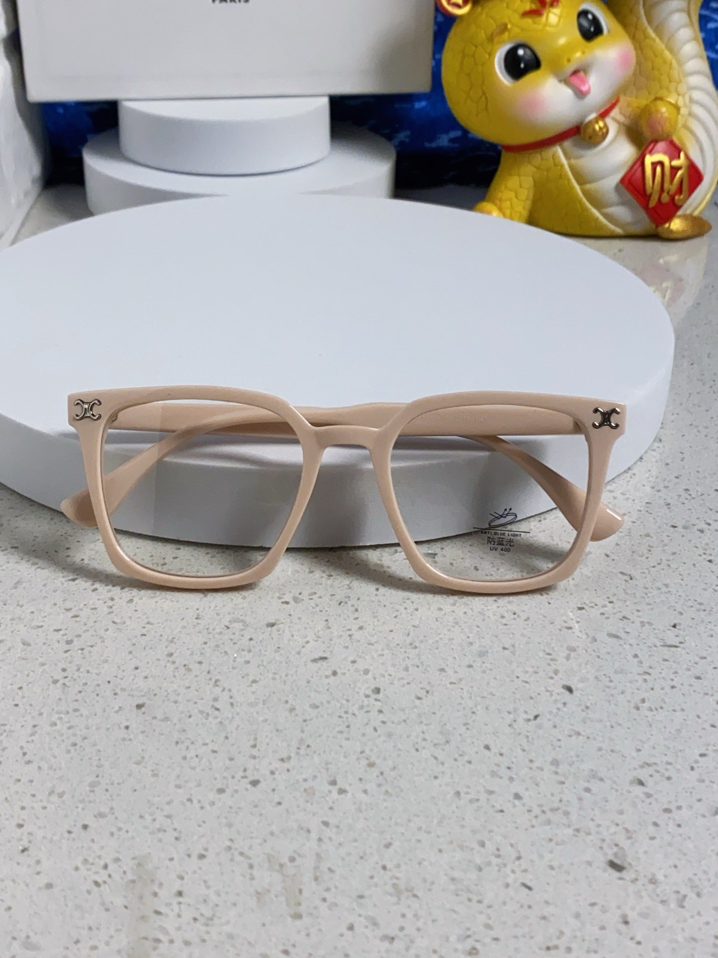CELINE TRIOMPHE SUNGLASSES 563252 IN NUDE ACETATE