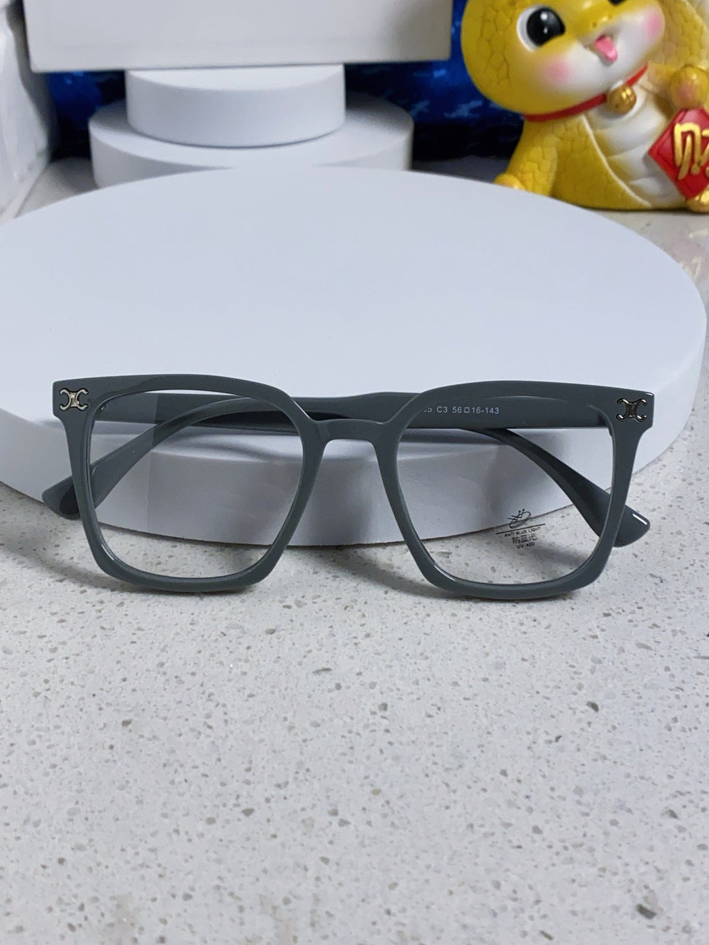 CELINE TRIOMPHE SUNGLASSES 563253 IN GREY ACETATE