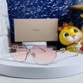 DIOR MONTAIGNE SUNGLASS 563191 IN GOLD METAL PINK SMOKE LENSES