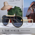 LOUIS VUITTON BLACKWOOD SUNGLASSES 567458 IN IVORY ACETATE GOLD METAL